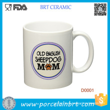 Taza de cerámica blanca al por mayor 11oz